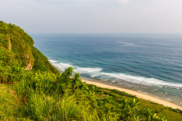 Scenery of Lovers Cliff in Bali, Indonesia.
