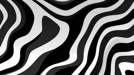 Abstract black and white zebra crossing pattern with irregular composition. Zebra print abstract background