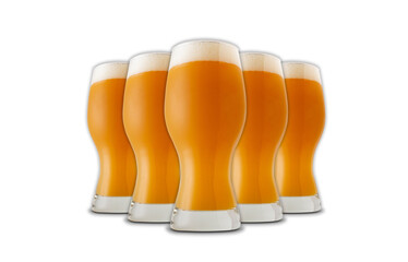 glass of beer isolated on white