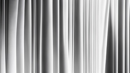 Obraz premium Dark White curtains texture background, wave lines background