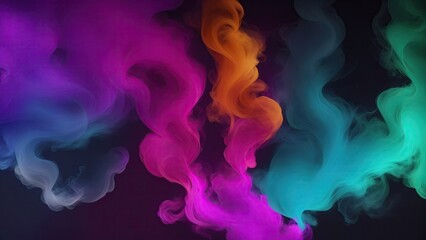Smoke of different colors blasting and combining wallpaper, colorful smoke background wallpaper - obrazy, fototapety, plakaty