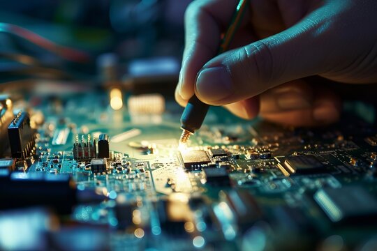 Digital Innovation: Computer Engineer Crafting Circuitry Magic