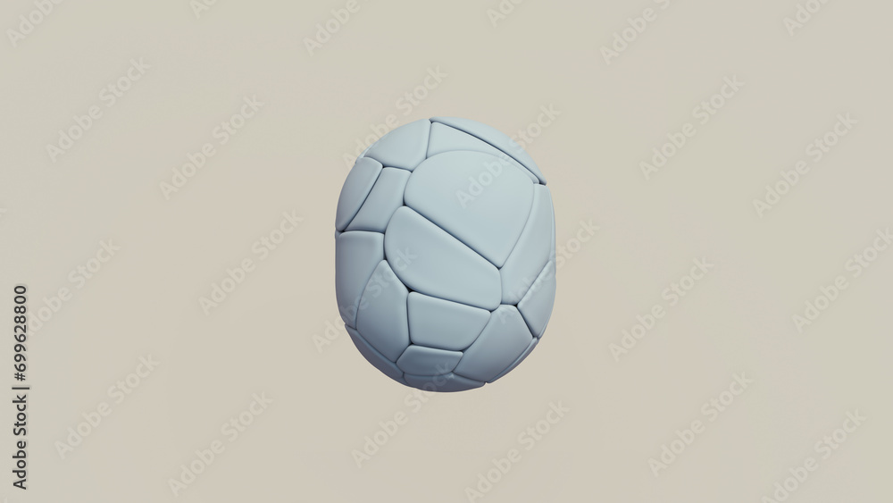 Poster blue capsule synthetic rubber fragments soft rounded putty tack block 3d illustration render digital
