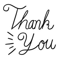 Thank You word colorful word