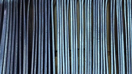 Obraz premium a close up of a row of metal bars