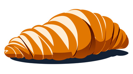 Freshly baked croissant vektor icon illustation