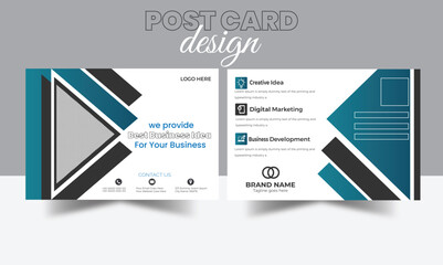 Vector corporate postcard template.