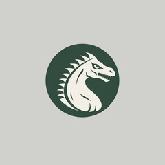 Dragon logo design template. Vector dragon logo template.