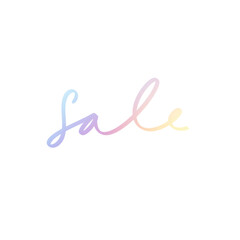 SALE hand lettering with gradient color