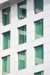 Obraz premium window of the hotel, big building window