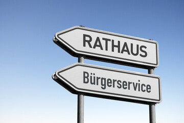 Rathaus, Bürgerservice, Wegweiser