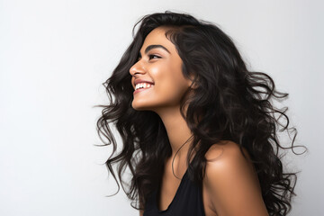 Fototapeta premium Beautiful Indian woman with shiny hair