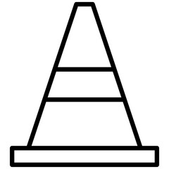 Traffic Cone Line Icon