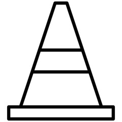 Traffic Cone Line Icon