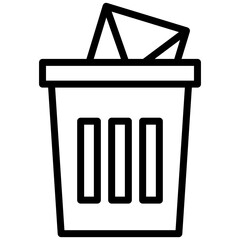 Recycle Bin Line Icon