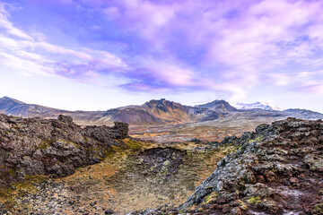 Alte Vulkanische Lava Feld in Island