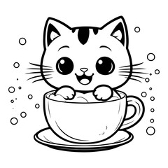 The Cat's Evening Coffee Ritual