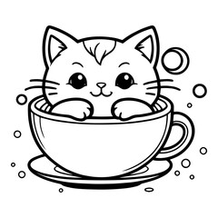 The Cat's Nighttime Coffee Companion