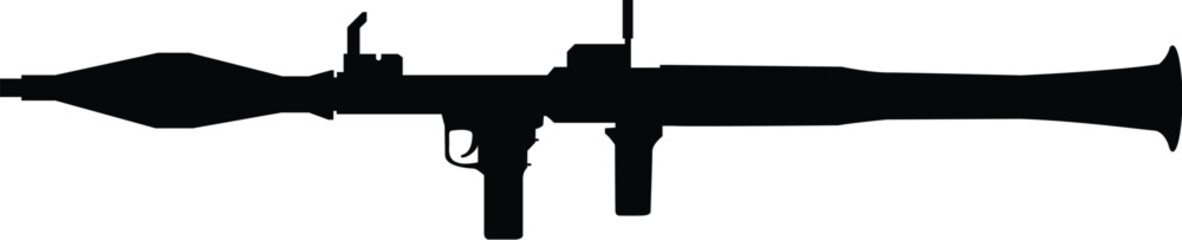 rpg rifle silhouette vector file - obrazy, fototapety, plakaty