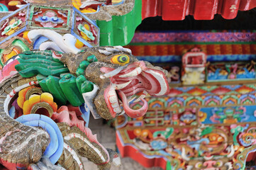 Colorful Dragon in Temple