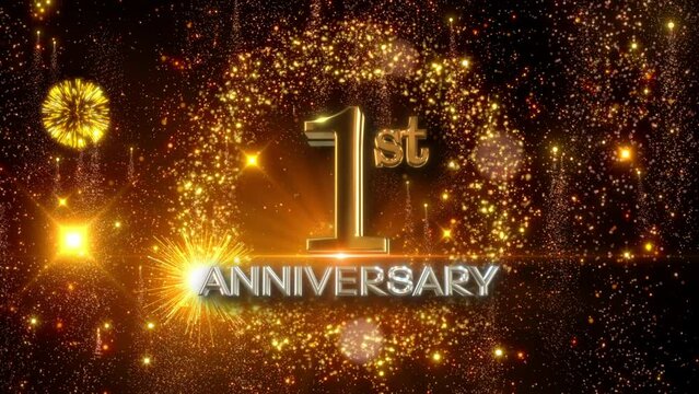 golden 1st birthday anniversary celebration video