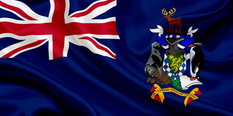 Fototapeta premium National flag of South Georgia and Sandwich Islands