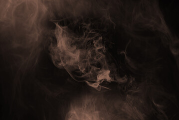 Yellow and pink steam on a black background.