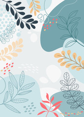 Fototapeta na wymiar background with beautiful.background for design. Colorful background with tropical plants. 
