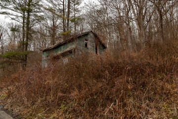 Abandoned house along the Old Mine Road in the Delaware Water Gap National Recreation Area