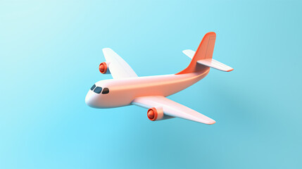 Naklejka na ściany i meble airplane in the blue background
