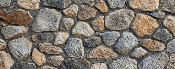 Vintage stone wall. Close up exploration of weathered and textured stones creating old and rough architectural background. Grunge elegance with vintage touch showcasing detailed patterns