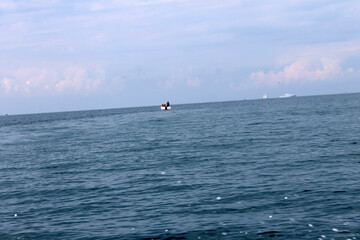 kite surfing on the atlantic ocean