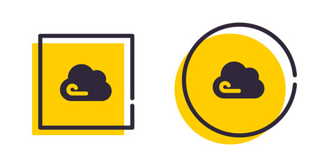 Cloud icon. Weather symbol, computing sign. Vector illustration