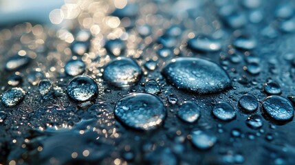 Water droplets. Water drops on the surface