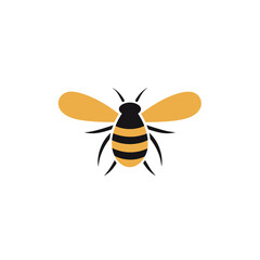Bee icon. Flat design style. Vector illustration on white background.