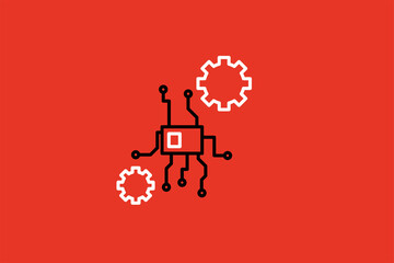 mechanism illustration in flat style design. Vector illustration.	