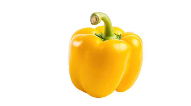 Top view of Bell pepper isolated on transparent background,PNG image