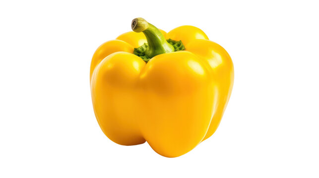 Top view of Bell pepper isolated on transparent background,PNG image