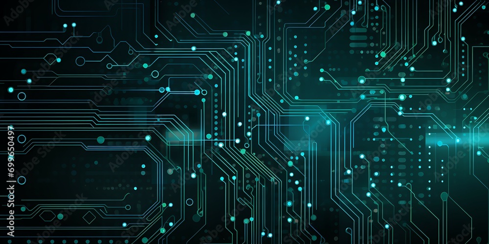 Leinwandbilder circuit board background. technology and science concept. 3d rendering