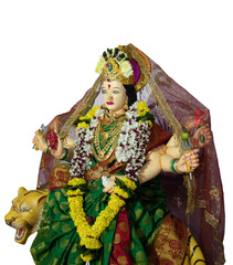 Idol statue of Goddess Maa Durga, Happy Navratri and Dussehra