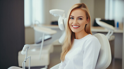 Female Dentist at Work in Dental Clinic
