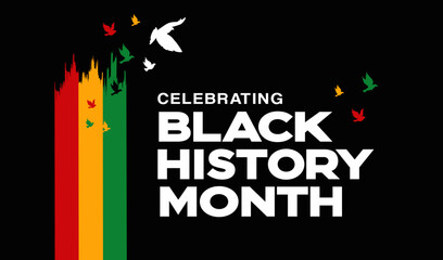 Celebrate Black history month, banner, printable,
flyer template, sign, poster, social media post with
february, Black history month theme, graphics,logo,
vector illustration design ideas