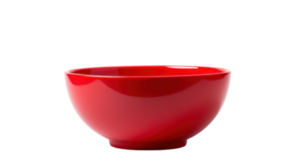 red bowl isolated on white background 