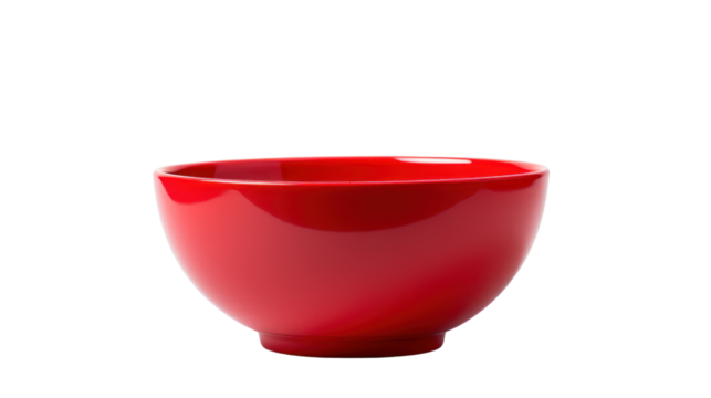 red bowl isolated on white background 