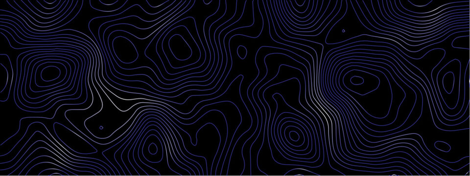  Topographic line map. Modern design with black background with topographic wavy pattern design. © JALAL UDDIN