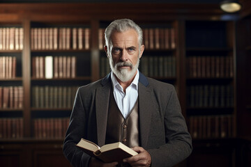 Generative AI technology conceptual picture World Book Day people reading book in big large library