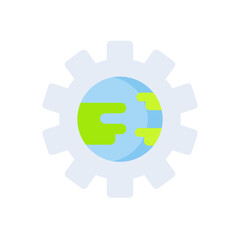Earth, gear, eco, tech, planet, symbol, environment, icon, recycle, world, innovation, emblem, green, futuristic, ecology, machinery, circular, global, sustainability, machine, round, nature, industry