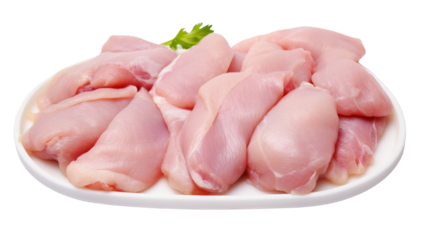 Fresh raw chicken isolated on transparent background,PNG image.