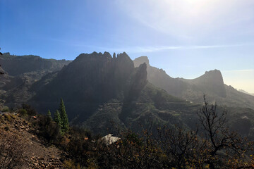 Mountain landscape in Gran Canaria, Canary Island, Spain.