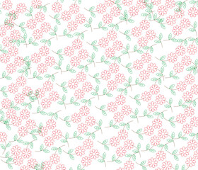 Obraz premium Abstract floral pattern bright colors, background vector illustration modern art design Seamless pattern set Simple design for of textile.